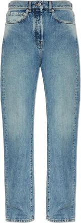 Balmain Rechte denim jeans - Dames - Regular Fit Jeans - Blauw - L - Denim - Jeans