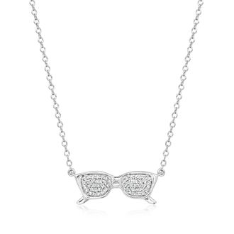 Ross-Simons Diamond Sunglasses Necklace in Sterling Silver