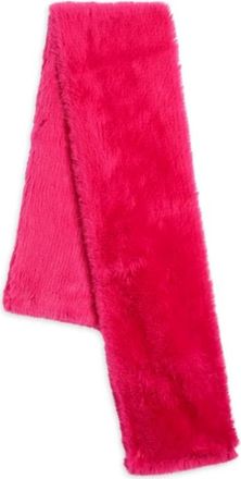 La Fiorentina Womens Faux Fur Scarf In Fusha