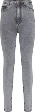 Philipp Plein Super High Waist Jegging - Dames - Skinny Jeans - Grijs - W27 - Katoen - Jeans
