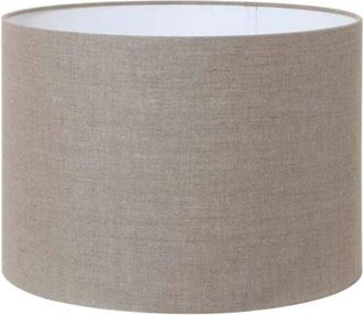 Light & Living Pantalla de lámpara - Dark Linen - gris - textil - Light&living
