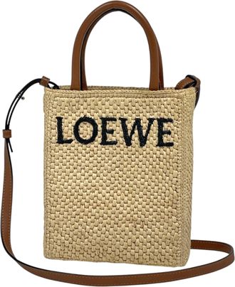 Loewe Beige Raffia Tote Bag (Pre-Owned)