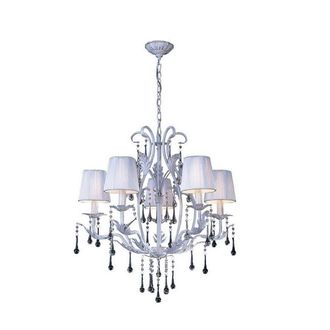Netlighting Flur Pendant Round 5 Light E14 White French Gold