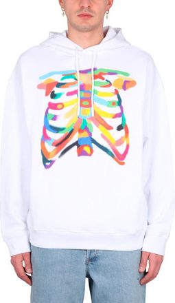 Marcelo Burlon White Relaxed Graphic Hoodie