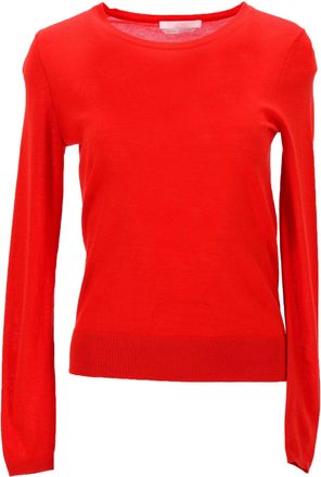BOSS Boss Merino Super Fine Sweater in Red Wool