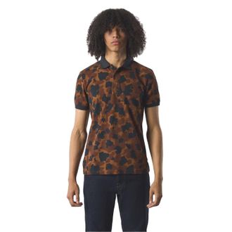 Pretty Green Heren Camo Poloshirt met Korte Mouwen (Bruin)