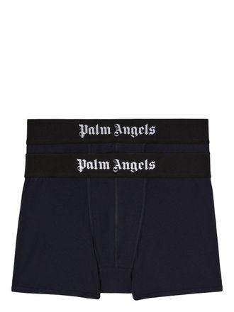 Palm Angels Twee boxershorts met logo - Blauw