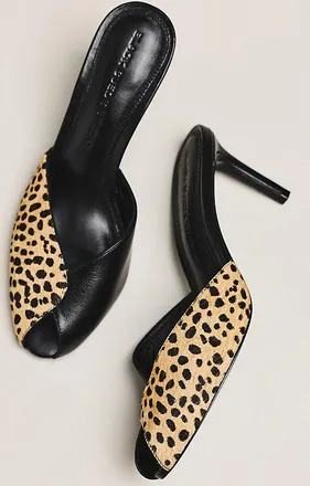 Black Suede Studio Noah Mule Heels