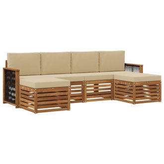 vidaXL Juegos De Sof&aacute;s Madera De Acacia S&oacute;lida Vidaxl