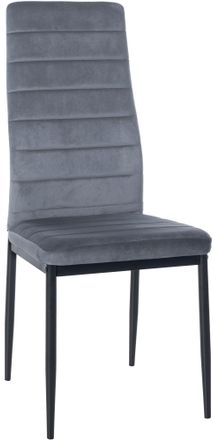 Clp Silla De Comedor Mayfair Gris Claro Terciopelo