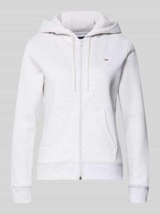 Tommy Jeans Regular Fit Sweatjacke aus Baumwoll-Mix in Hellgrau, Gr&ouml;&szlig;e XL