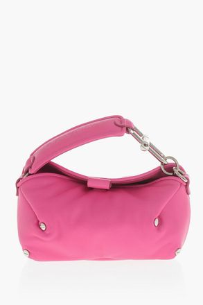 Off-white Leather Top-Handle Bag SAN DIEGO With Decorative Studs Off-White