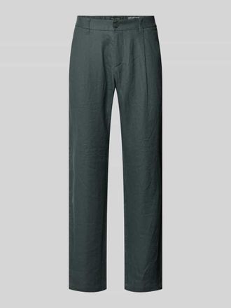 Marc O'Polo Tapered Leinenhose mit G&uuml;rtelschlaufen Modell OSBY JOGGER in Oliv, Gr&ouml;&szlig;e 30/32