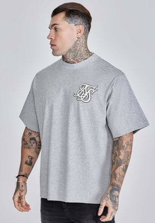 Siksilk T-Shirt SIKSILK Siksilk T-Shirt Logo T-Shirt, Herren, Gr. XL, grau, Obermaterial: 95% Baumwolle CO. 5% Viskose CV., Shirts T-Shirt