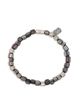 Paul Smith striped-beads bracelet - Zilver