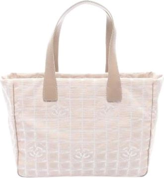 Chanel Pre-owned Tote Bags, female, Beige, Size: ONE SIZE Pre-owned New Travel Line MM Tote Bag