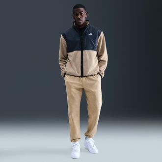 Nike Mens Nike Sportswear Club Washed Cuffed Fleece Pants in Brown | IQ1218-297