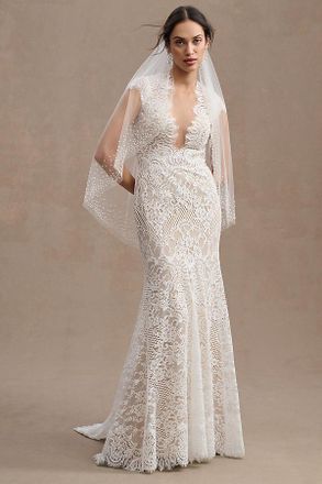 Watters Wtoo by Watters Philomene Lace Cap-Sleeve Wedding Gown