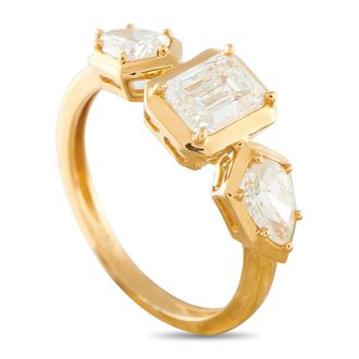 Luxury Bazaar 18K Yellow Gold 1.76ct Diamond Ring ALR-19794-1-Y
