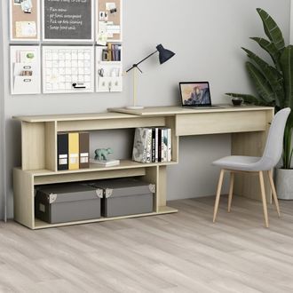 vidaXL Vidaxl - Scrivania Angolo Rovere Sonoma 200x50x76 Cm Legno Multistrato