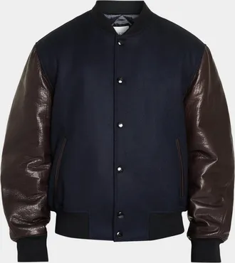 Givenchy Men & apos;s Mix-Material Varsity Jacket