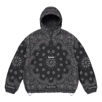 SUPREME SS26 Reflective Bandana Anorak Black SUP-SS26-293-BLK