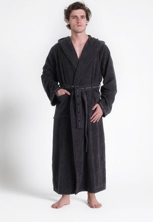 Bruno Banani Herrenbademantel »Danny, Normallänge & Überlänge, auch in extra lang, Hotelbademantel« 1 Stk. tlg., mit Logostreifen, Herren Bademantel aus 100% Baumw