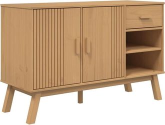 vidaXL Aparador OLDEN madera maciza de pino marrón 114x43x73,5 cm vidaXL