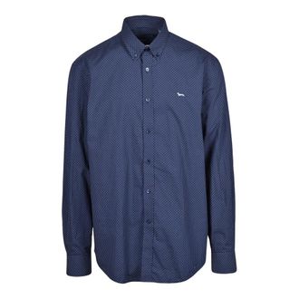 Harmont & Blaine Regular Fit Shirt - Heren - Casual Overhemden - Blauw - M - Katoen - Overhemden