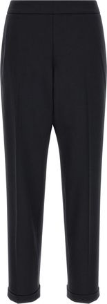 Alberto Biani Black Tailored Flat Front Pants