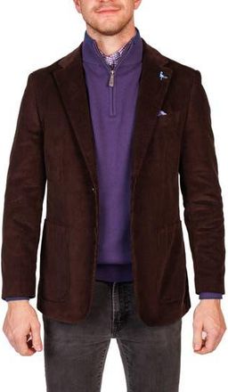 Tailorbyrd Modern Fit Solid Fine Wale Corduroy Sport Coat in Brown at Nordstrom Rack, Size 38 Regular