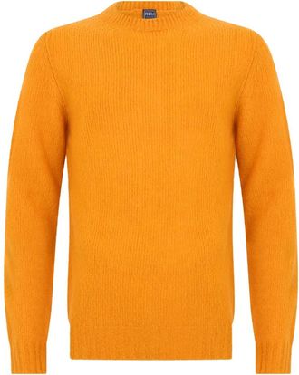 Fedeli Maglione Girocollo - - Knitwear - Uomo - Arancione - L