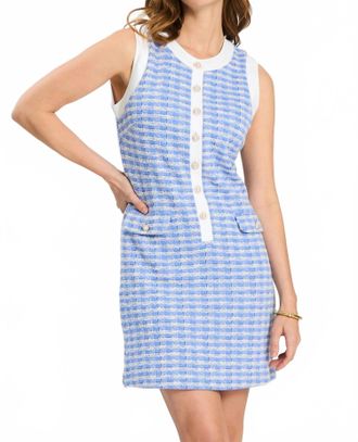 Tyler B&ouml;e Kirk Knit Dress In White/vista Blue
