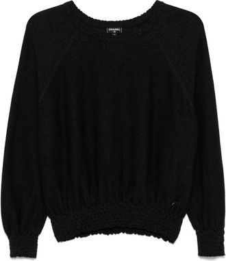 Chanel maglione con placca logo anni 2010 - Nero