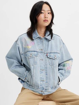 Levi's 90s Truckerjack - Blauw / Fresh As A Daisy Trucker