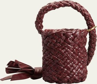 Bottega Veneta Kalimero Intrecciato Pleated Bucket Bag
