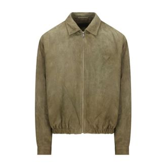 Prada Suede Jacket - male - Prada - Leather Jackets - Green - M - Jackets