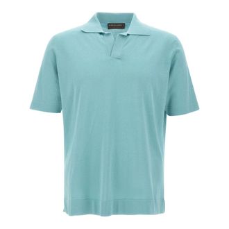FILIPPO DE LAURENTIIS Tops, Heren, Blauw, L, Katoen, Skipper Polo
