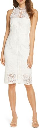 Eliza J Womens Ivory Lace Cocktail Dress - Size 8