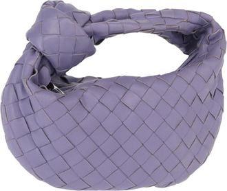 Bottega Veneta Bv Jodie Hobo Intrecciato Nappa Purple Leather Handbag (Pre-Owned)