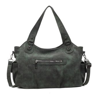 Generic PU Leather Tote Bag with Adjustable Strap Shoulder Bag for Women Work (Black)