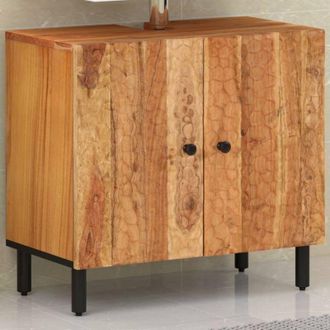 vidaXL Mobile Lavabo da Bagno 62x33x58cm in Legno Massello di Acacia vidaXL