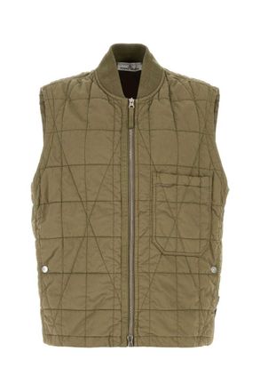 Stone Island Army Green Sleeveless Jacket
