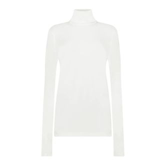 Wolford Aurora Top Lange Mouw - Dames - Coltruien - Wit - XS - Wol - Truien & Vesten