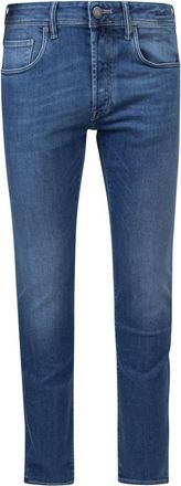 Incotex Slim-fit Stretch Katoenen Jeans - Heren - Slim Fit Jeans - Blauw - W44 - Katoen - Jeans