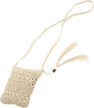 PartyKindom Retro Straw Woven Beach Bag Large-capacity Summer Tote Crossbody Shoulder Bag for Women Handcrafted Design for Vacation and Daily Essentials