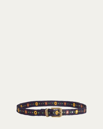 Etro Floral Beaded Belt
