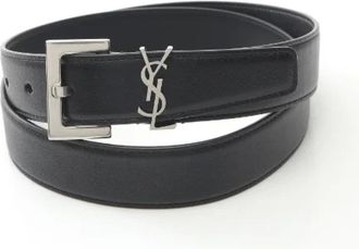 Saint Laurent Pre-owned Belts, male, Black, Size: ONE SIZE Pre-owned Leather belts