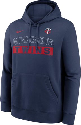 Nike Minnesota Twins Club Nike Mens MLB Pullover Hoodie in Blue | NKDK44BTIS-2VW