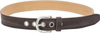 Our Legacy Denim And Leather Belt Cinture Marrone-Uomo